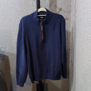Marled Men's Blue Zip-Up Sweater